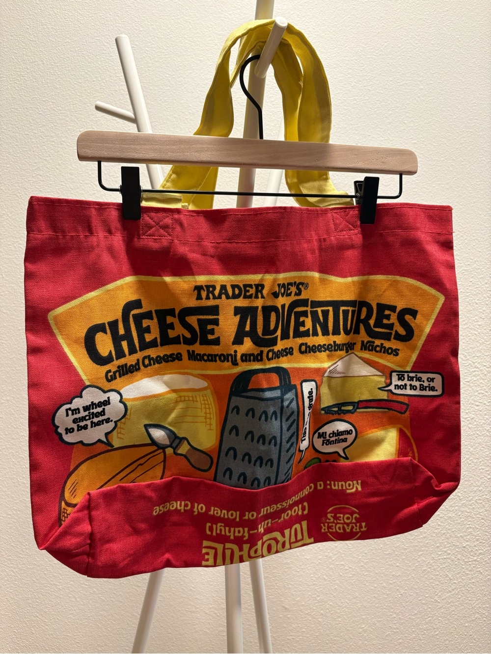 Trader Joe’s Printed Tote Red - Cheese Experience / Adventure - Picture 2 of 2